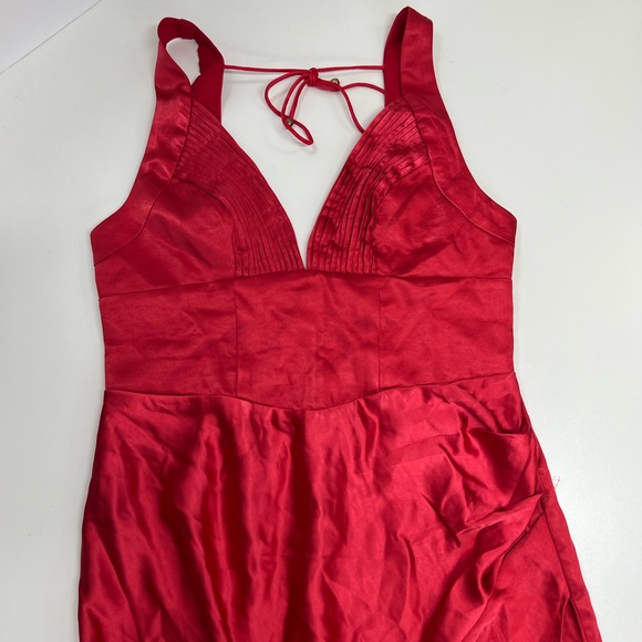 Selfie Leslie Come What May Pintuck Pleat Gathered Side Mini Dress Red NEW L/XL - Picture 15 of 16